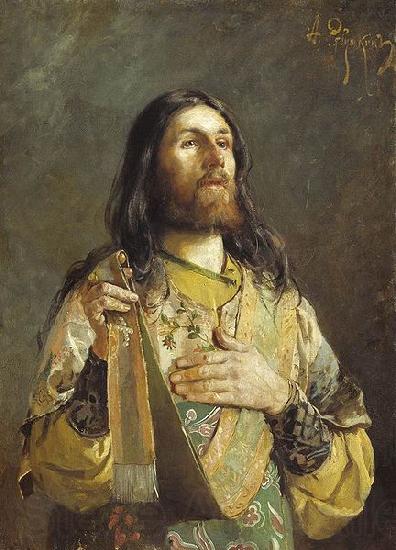 Andrei Ryabushkin Diakon. Etude. Spain oil painting art